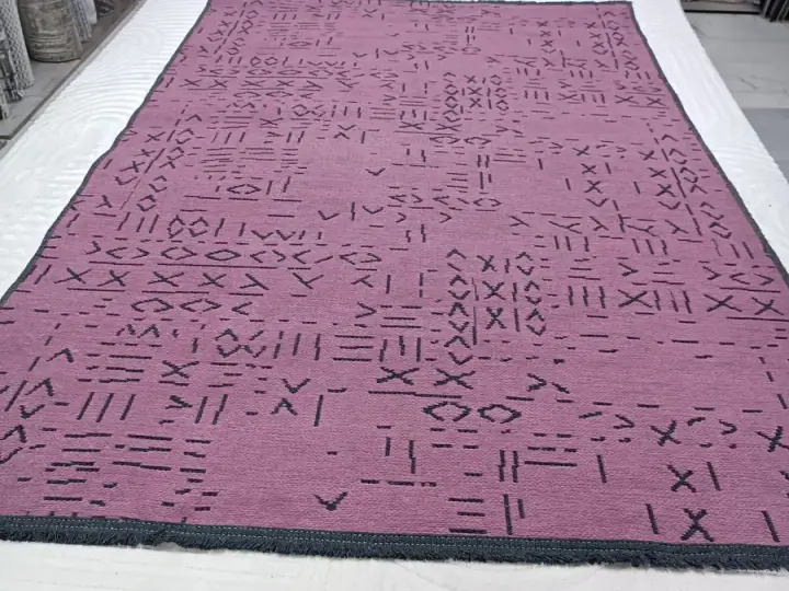 Resim Halı Kilim Pembe Makine De Yıkanır – Resim Halı Çerkezköy